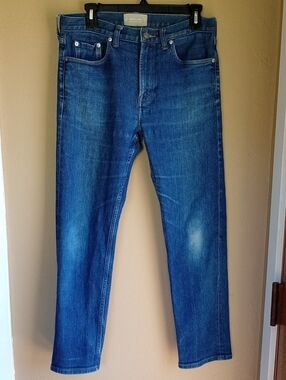 Everlane Skinny Straight Fit Jeans Medium Wash Organic Cotton Size 30x30